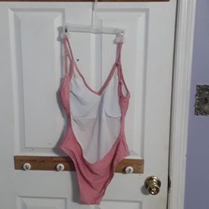 UNUSED Pink one piece swimsuit